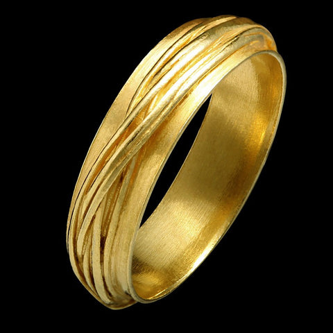 Aliança de casamento Prata com banho de Ouro Oxidado Sem Pedra Aliança Enfeitiçados