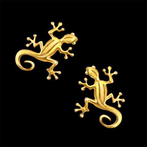 Brinco de Ouro Amarelo Gecko