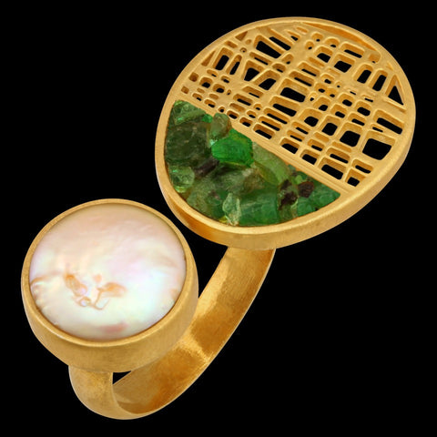 Anel de Ouro Amarelo Cromosfera