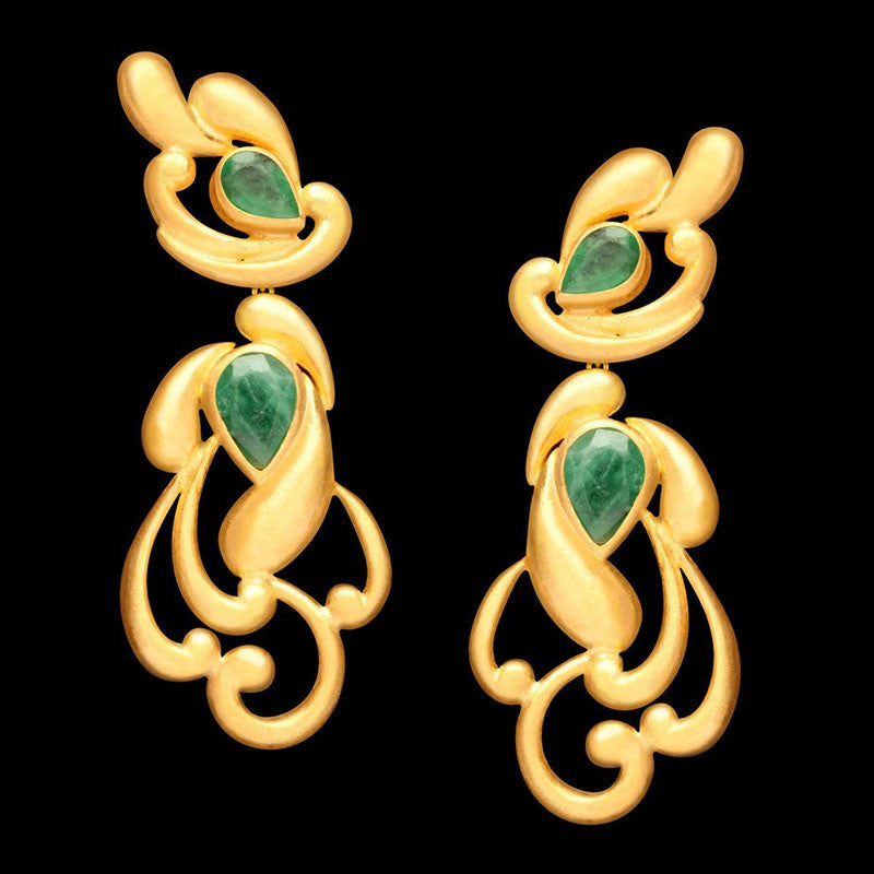 Brinco de Prata com banho de Ouro Cristatus