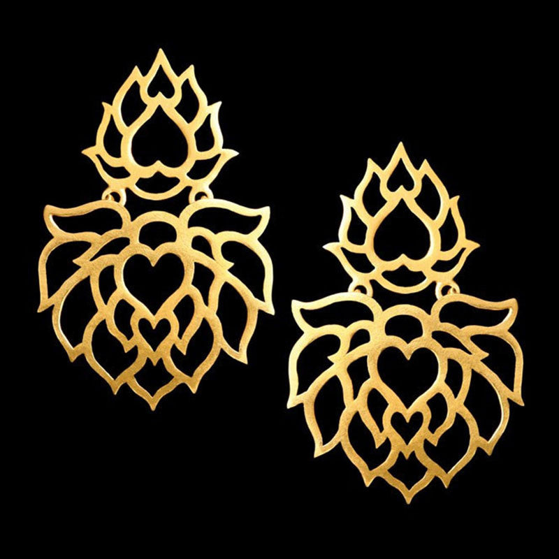 Brinco de Prata com banho de Ouro Fire