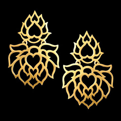 Brinco de Prata com banho de Ouro Fire