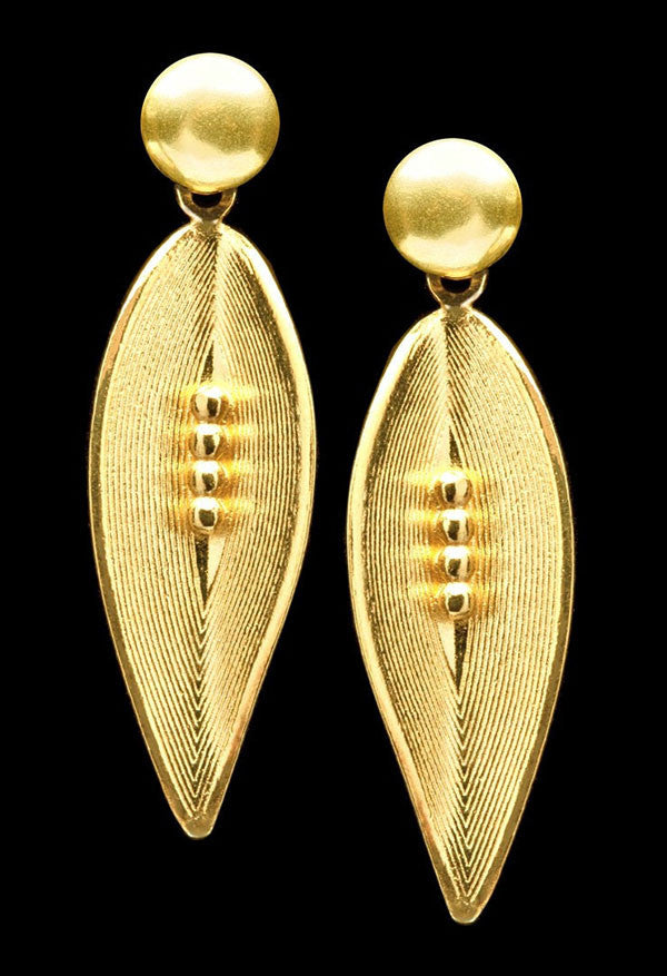 Brinco de Prata com banho de Ouro Stiletto Mini