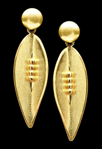 Brinco de Prata com banho de Ouro Stiletto Mini
