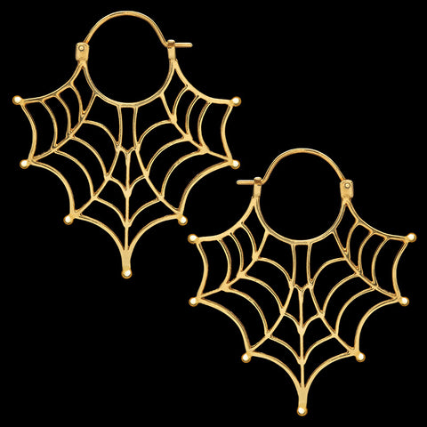 Brinco de Prata Spider Web