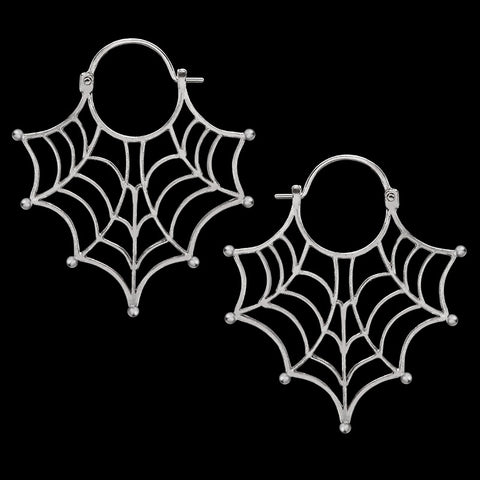 Brinco de Prata Spider Web