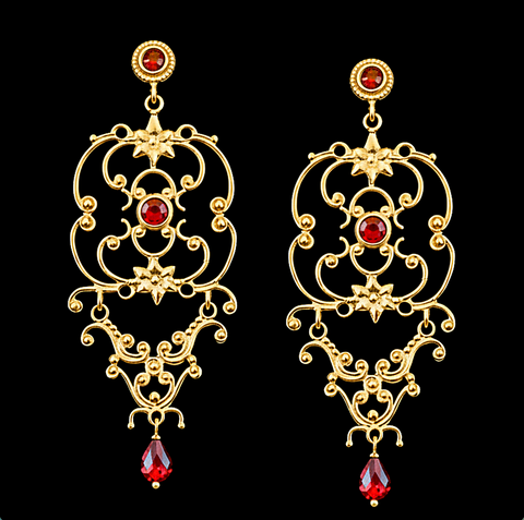 Brinco de Prata com Ouro Queen Victoria