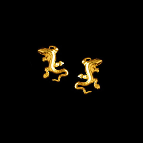 Brinco de Ouro Amarelo Lizard