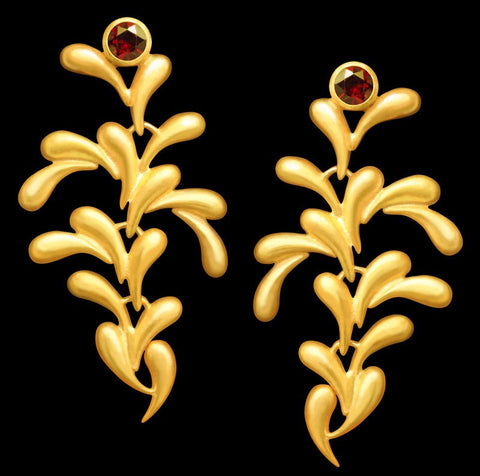 Brinco de Ouro Amarelo Grou