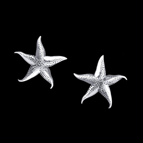 Brinco de Prata com banho de Ouro Starfish