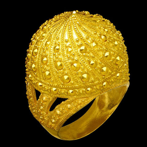Anel Prata com banho de Ouro Polido Sem pedra Maharaja